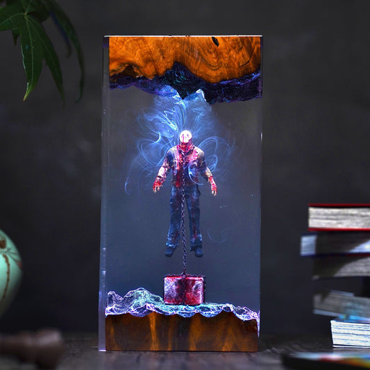 Underwater Terror: The Rusty Chain Resin Lamp
