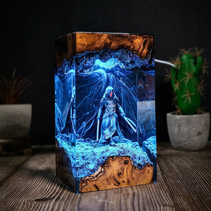 The Prodigal Knight: Galaxy Balance Resin Lamp