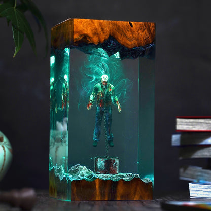 Underwater Terror: The Rusty Chain Resin Lamp