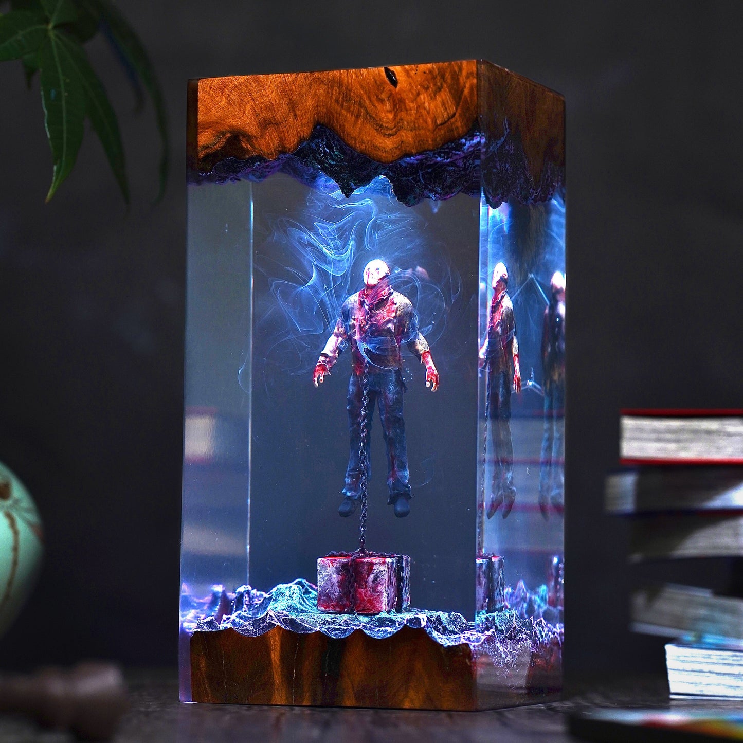 Underwater Terror: The Rusty Chain Resin Lamp