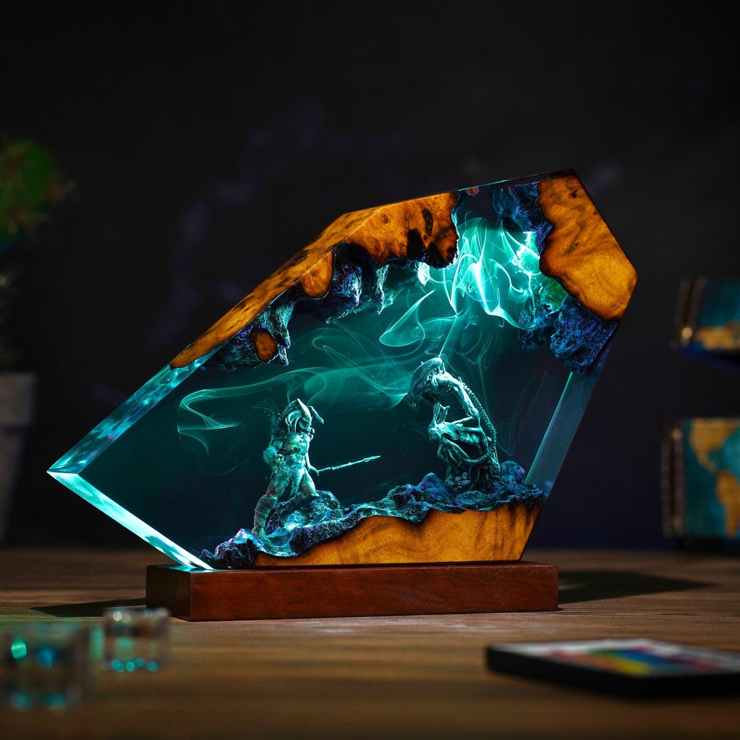 Galactic Stalker vs Acidic Beast Resin Lamp