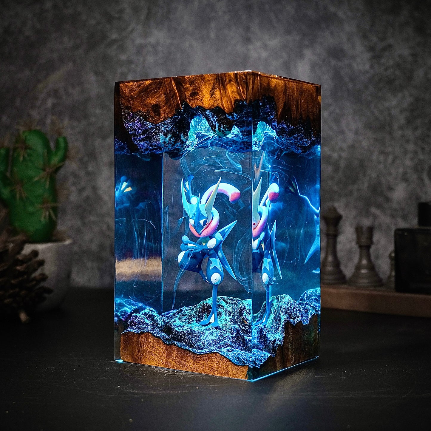 Aqua Ninja: The Cobalt Striker Resin Lamp