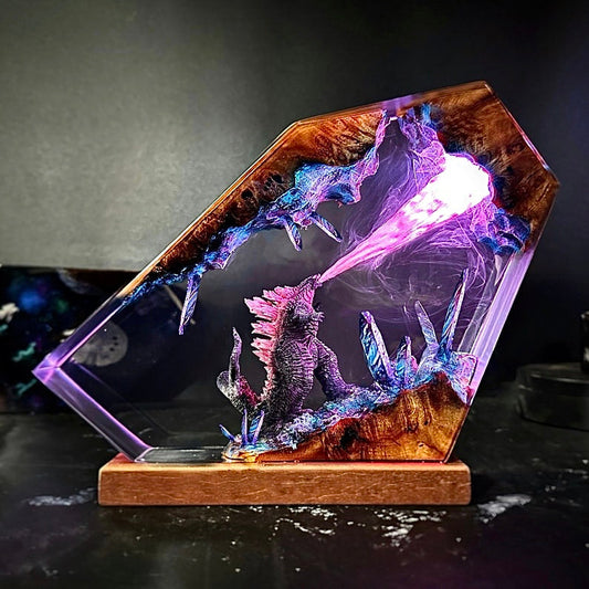 Monarch of the Ruins: Atomic Surge Resin Lamp