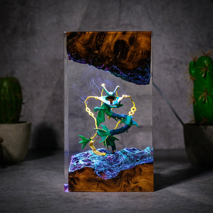 Ruler of the Clouds: Green Legend Resin Lamp