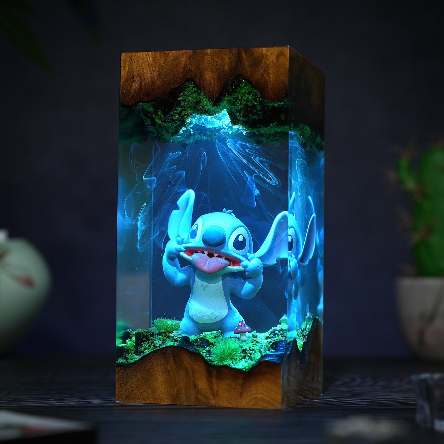 Deep Space Alien: Blue Fury Resin Lamp