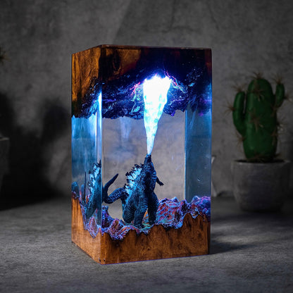 The Earth Guardian: Primal Nature Resin Lamp
