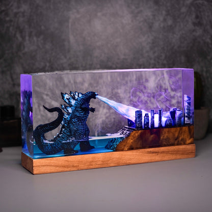 The Primal Sovereign: Urban Destroyer Resin Lamp