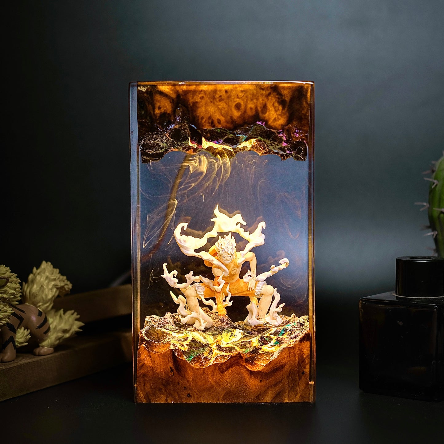 White Cloud Warrior: The Laughing Legend Resin Lamp