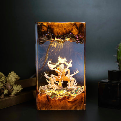 White Cloud Warrior: The Laughing Legend Resin Lamp